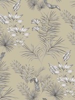 Toucan Toile Grey Wallpaper WLD53112W by OhPopsi Wallpaper for sale at Wallpapers To Go