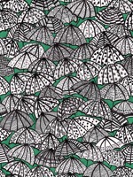 Dara Green Jolly Brollies Wallpaper CEP50114W by OhPopsi Wallpaper for sale at Wallpapers To Go