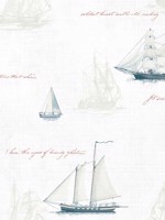 Andrew White Sailboat Wallpaper 404101703 by Advantage Wallpaper for sale at Wallpapers To Go