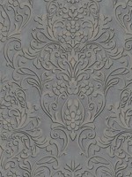 Anders Pewter Damask Wallpaper 404132605 by Advantage Wallpaper for sale at Wallpapers To Go
