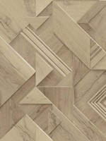 Cassian Light Brown Wood Geometric Wallpaper 404135308 by Advantage Wallpaper for sale at Wallpapers To Go