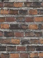 Lennox Rust Brick Wallpaper 4041428063 by Advantage Wallpaper for sale at Wallpapers To Go