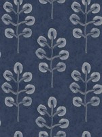 Plum Tree Dark Blue Botanical Wallpaper 312413872 by Chesapeake Wallpaper for sale at Wallpapers To Go