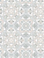 Concord Coral Medallion Wallpaper 312413961 by Chesapeake Wallpaper for sale at Wallpapers To Go