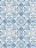 Concord Blue Medallion Wallpaper 312413962 by Chesapeake Wallpaper for sale at Wallpapers To Go