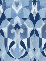 Malta Blue Silver Wallpaper MN1920 by York Wallpaper for sale at Wallpapers To Go