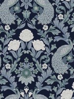 Plume Dynasty Navy Wallpaper AC9103 by Ronald Redding Wallpaper for sale at Wallpapers To Go