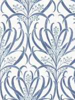 Calluna White Blue Wallpaper AC9143 by Ronald Redding Wallpaper for sale at Wallpapers To Go