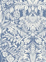Lockwood Damask Blue Wallpaper AC9193 by Ronald Redding Wallpaper for sale at Wallpapers To Go