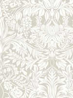 Lockwood Damask Beige Wallpaper AC9194 by Ronald Redding Wallpaper for sale at Wallpapers To Go