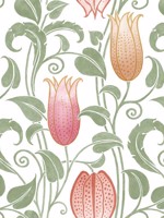 Canterbury Bells White Brights Wallpaper AC9201 by Ronald Redding Wallpaper for sale at Wallpapers To Go