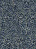 Paradise Navy Gold Wallpaper DT5013 by Candice Olson Wallpaper for sale at Wallpapers To Go