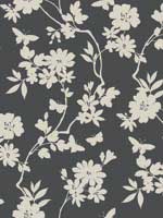 Flutter Vine Gray Wallpaper DT5025 by Candice Olson Wallpaper for sale at Wallpapers To Go