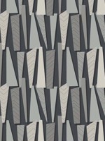 Geometric Shadows Onyx Wallpaper SL80810 by Seabrook Wallpaper for sale at Wallpapers To Go