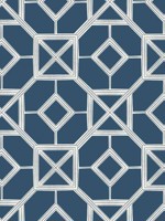 Livia Dark Blue Trellis Wallpaper 401426411 by A Street Prints Wallpaper for sale at Wallpapers To Go