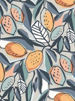 Meyer Teal Citrus Wallpaper 401426421 by A Street Prints Wallpaper for sale at Wallpapers To Go