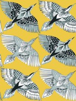 Feather Flight Yellow Peel and Stick Wallpaper PSW1350RL by York Wallpaper for sale at Wallpapers To Go