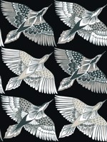 Feather Flight Black Peel and Stick Wallpaper PSW1351RL by York Wallpaper for sale at Wallpapers To Go