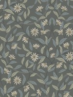 Jasmine Charcoal Wallpaper GO8256 by York Wallpaper for sale at Wallpapers To Go