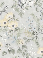 Frederique Grey Bloom Wallpaper 407270001 by Chesapeake Wallpaper for sale at Wallpapers To Go