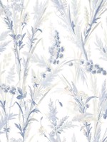 Hillaire Navy Meadow Wallpaper 407270028 by Chesapeake Wallpaper for sale at Wallpapers To Go