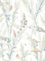 Hillaire Teal Meadow Wallpaper 407270031 by Chesapeake Wallpaper for sale at Wallpapers To Go