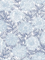 Faustin Navy Floral Wallpaper 407270047 by Chesapeake Wallpaper for sale at Wallpapers To Go