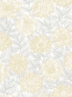 Faustin Yellow Floral Wallpaper 407270048 by Chesapeake Wallpaper for sale at Wallpapers To Go