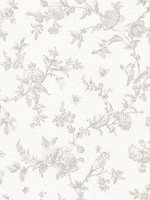 Nightingale Taupe Floral Trail Wallpaper 407270063 by Chesapeake Wallpaper for sale at Wallpapers To Go
