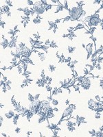 Nightingale Navy Floral Trail Wallpaper 407270064 by Chesapeake Wallpaper for sale at Wallpapers To Go