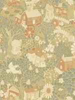 Bygga Bo Butter Woodland Village Wallpaper 411163002 by A Street Prints Wallpaper for sale at Wallpapers To Go