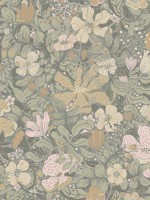 Midsommar Grey Floral Medley Wallpaper 411163020 by A Street Prints Wallpaper for sale at Wallpapers To Go