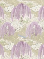 Willow Tree Lavender Linen Fabric AF23107 by Anna French Fabrics for sale at Wallpapers To Go