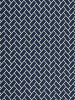 Cobblestone Navy Fabric W74224 by Thibaut Fabrics for sale at Wallpapers To Go