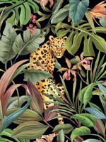 Tropical Leopard Black Wallpaper DB20100 by NextWall Wallpaper for sale at Wallpapers To Go