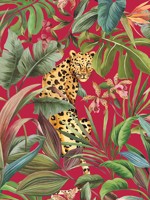 Tropical Leopard Red Wallpaper DB20101 by NextWall Wallpaper for sale at Wallpapers To Go