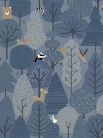 Quillen Indigo Forest Wallpaper WTG-242195 by Chesapeake Wallpaper for sale at Wallpapers To Go