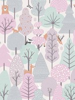 Quillen Pink Forest Wallpaper WTG-242196 by Chesapeake Wallpaper for sale at Wallpapers To Go