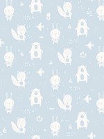 Bitsy Sky Blue Woodland Wallpaper WTG-242203 by Chesapeake Wallpaper for sale at Wallpapers To Go