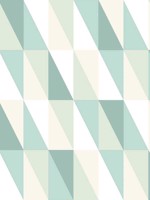 Inez Teal Geometric Wallpaper WTG-242215 by Chesapeake Wallpaper for sale at Wallpapers To Go