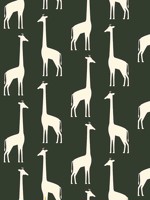 Vivi Green Giraffe Wallpaper WTG-242239 by Chesapeake Wallpaper for sale at Wallpapers To Go