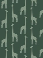 Vivi Teal Giraffe Wallpaper WTG-242240 by Chesapeake Wallpaper for sale at Wallpapers To Go