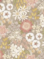 Karina Neutral Wildflower Garden Wallpaper WTG-242368 by A Street Prints Wallpaper for sale at Wallpapers To Go