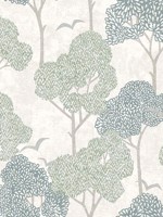 Lykke Green Textured Tree Wallpaper WTG-242389 by A Street Prints Wallpaper for sale at Wallpapers To Go