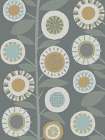 Sisu Grey Floral Geometric Wallpaper WTG-242400 by A Street Prints Wallpaper for sale at Wallpapers To Go