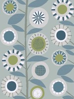 Sisu Light Blue Floral Geometric Wallpaper WTG-242401 by A Street Prints Wallpaper for sale at Wallpapers To Go
