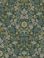 Lila Teal Strawberry Floral Wallpaper WTG-242483 by Eijffinger Wallpaper for sale at Wallpapers To Go
