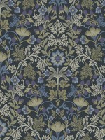 Lila Periwinkle Strawberry Floral Wallpaper WTG-242485 by Eijffinger Wallpaper for sale at Wallpapers To Go