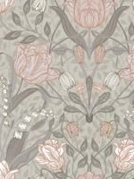 Filippa Grey Tulip Wallpaper WTG-242591 by A Street Prints Wallpaper for sale at Wallpapers To Go