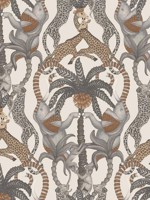 Safari Totem Ginger and Taupe Parchment Wallpaper WTG-242696 by Cole and Son Wallpaper for sale at Wallpapers To Go